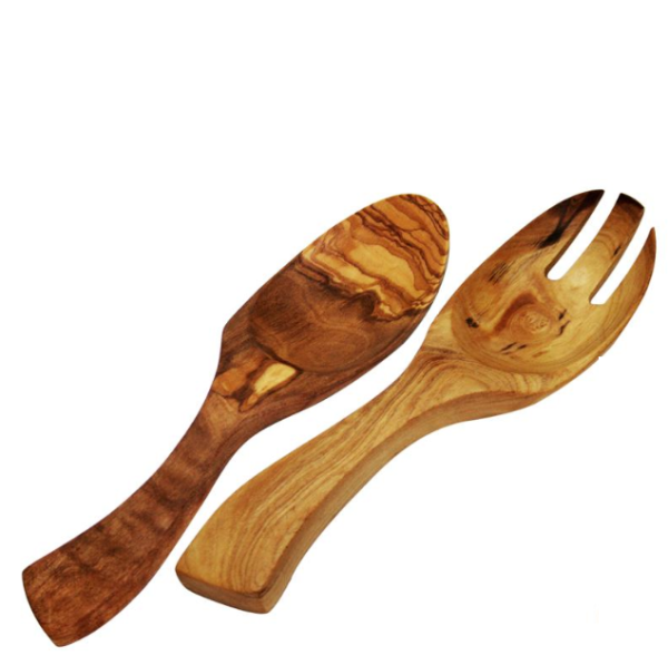 Salatbestikk 23cm Oliventre