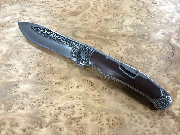 Foldekniv Stål 440C Blad 102x3mm Skaft 130mm