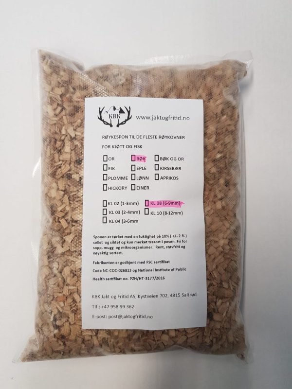 KBK Røykspon Bøk 3 liter (6-9mm)