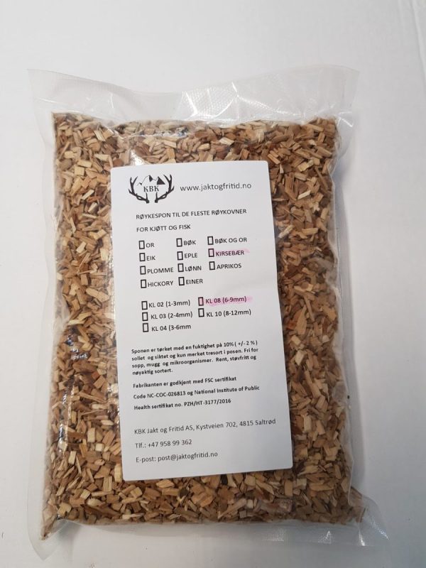 KBK Røykspon av kirsebær 3 liter (6-9mm)