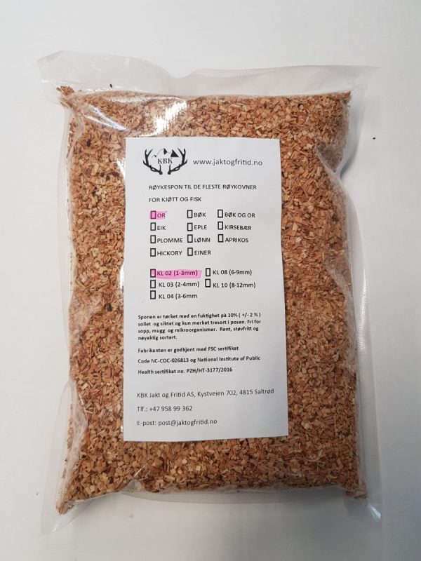KBK Røykspon Or 3liter (1-3mm)