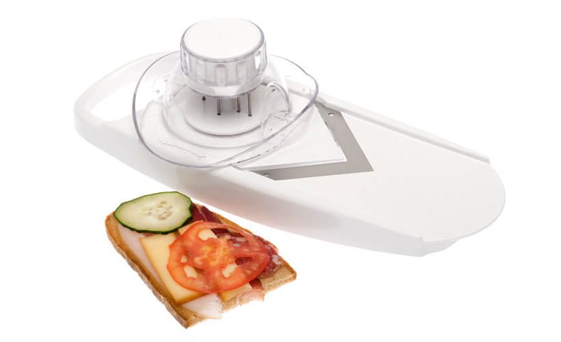 V-multikutter (for skiver og strimler), 4-delt sett(Mandolin)